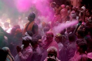 The throwing color festival – India