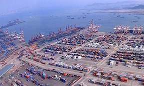 China - Qingdao- 8th largest harbour in the world