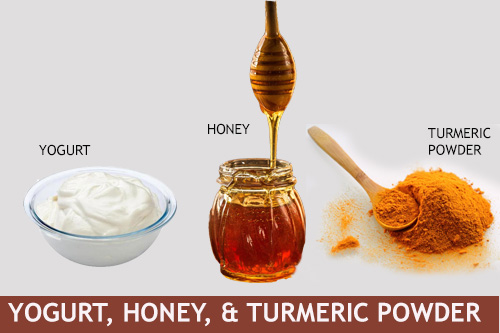 Turmeric Powder, Yogurt and Honey Face Pack
