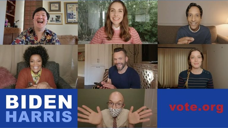 ‘Community’ Cast Reunites to Support Biden with an Unusual Get Out With Message for Vote For Biden PSA!